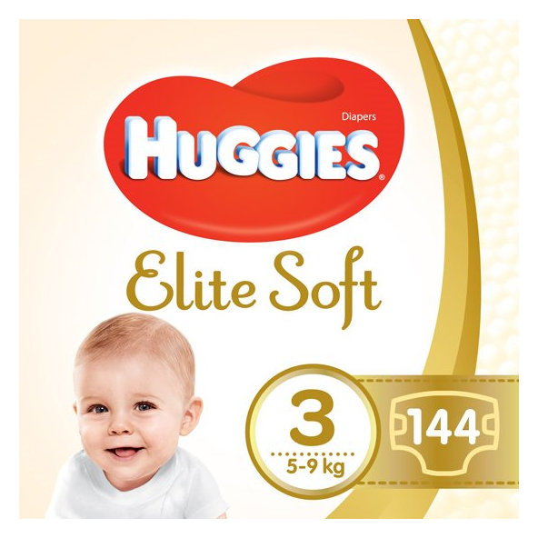 2x HUGGIES® Elite Soft Plienky jednorázové 3 (5-9 kg) 72 ks