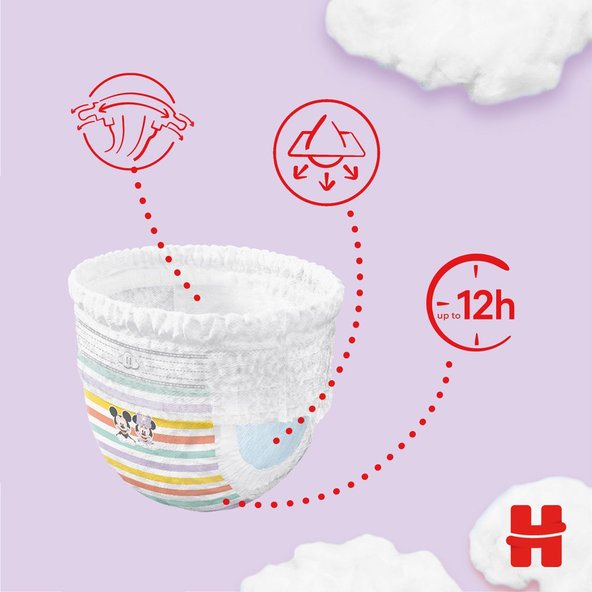 HUGGIES® Pants Nohavičky plienkové jednorazové 4 (9-14 kg) 144 ks - MESAČNÁ ZÁSOBA