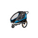 HAMAX Vozík dvojmiestny za bicykel vr. ramená + kočíkový set Traveller Petrol Blue/Grey