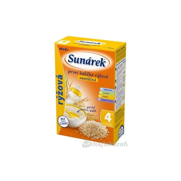 SUNARKA RYŽOVÁ KAŠIČKA NEMLIEČNA, (od ukonč. 4. mesiaca) 180 g