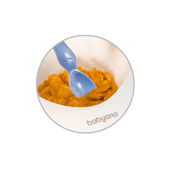 BABYONO Miska s prísavkou a lyžičkou mint 230 ml 6m+