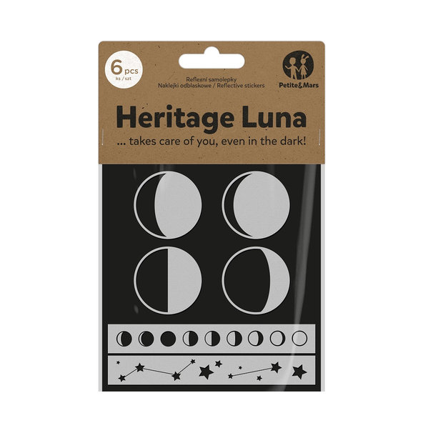 PETITE&MARS Reflexné samolepky Heritage Luna 6 ks