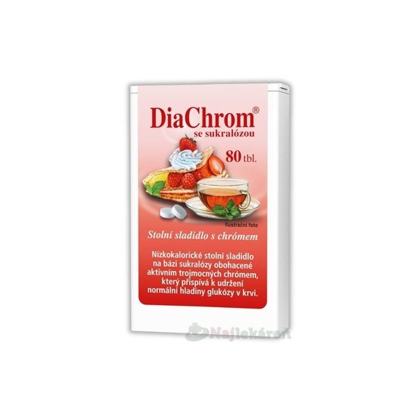DiaChrom nízkokalorické sladidlo so sukralózou 80tbl