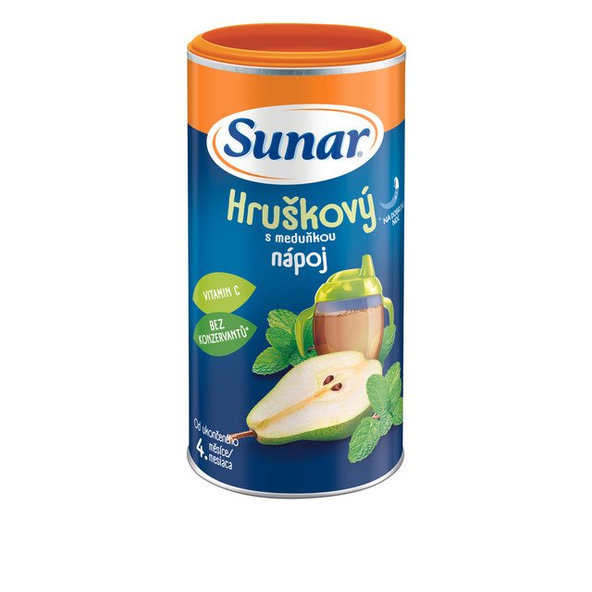 6x SUNAR Nápoj rozpustný hruškový s medovkou 200g