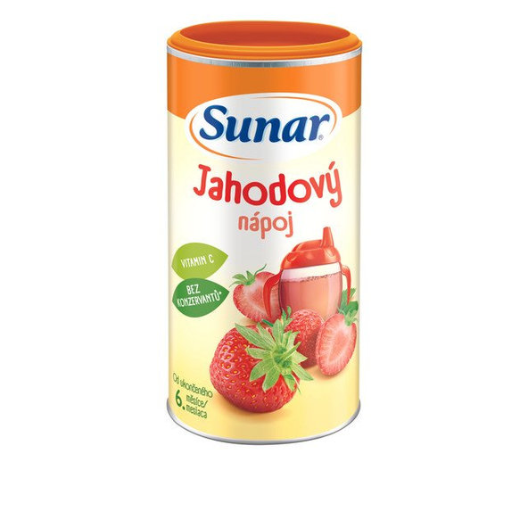 6x SUNAR Nápoj rozpustný jahodový 200g