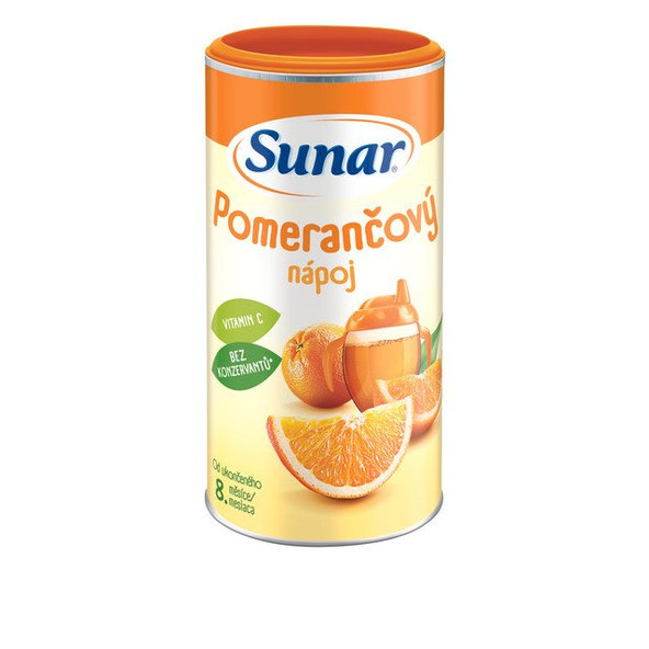 6x SUNAR Nápoj rozpustný pomarančový 200g