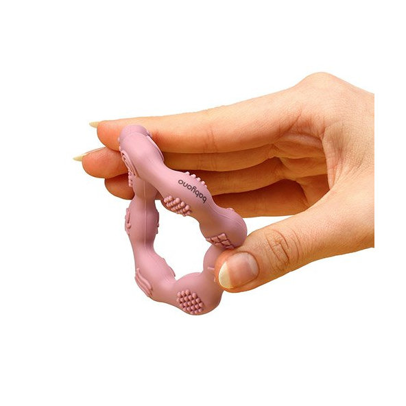 BABYONO Hryzačka silikónová Krúžok ružový