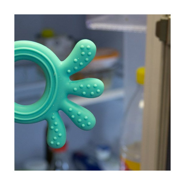 BABYONO Hryzačka silikónová Octopus mint