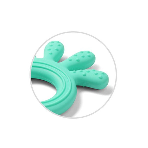 BABYONO Hryzačka silikónová Octopus mint