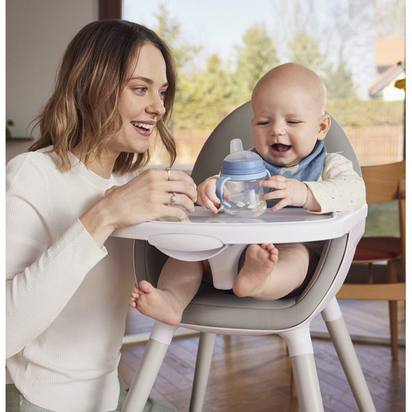 CANPOL BABIES Hrnček so silikónovým náustkom FirstCup Bonjour Paris 150ml ružový 6m+