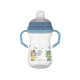 CANPOL BABIES Hrnček so silikónovým náustkom FirstCup Bonjour Paris 250ml modrý 6m+