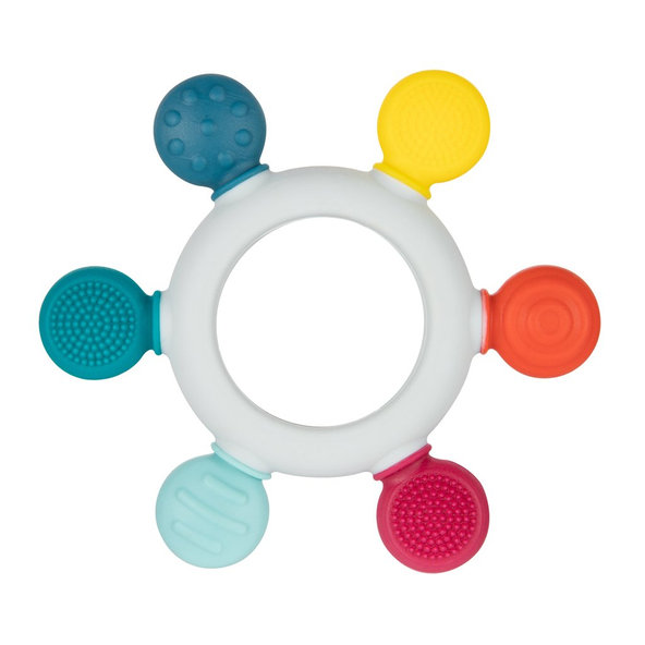 CANPOL BABIES Hryzačka dreveno-silikónová kormidlo