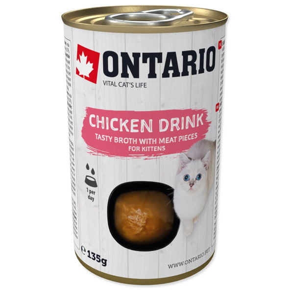 Ontario Drink pre mačiatka kura 48 x 135 g