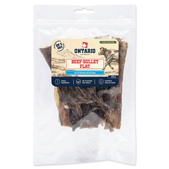 Ontario Pure Nature Sušený plochý hovädzí pažerák pre psy 100 g