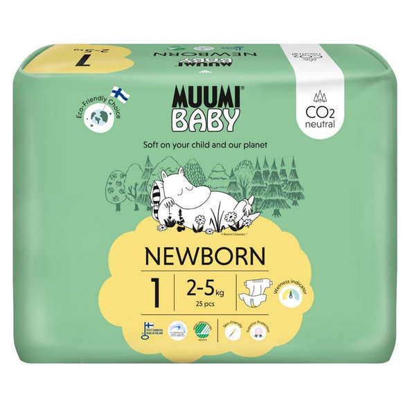 MUUMI Plienky jednorázové 1 Newborn 2-5kg 25ks Baby