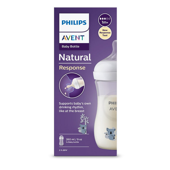 Philips AVENT Fľaša Natural Response 260 ml, 1m+ koala