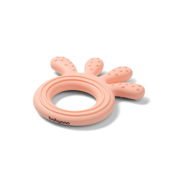 BABYONO Hryzačka silikónová Octopus ružová