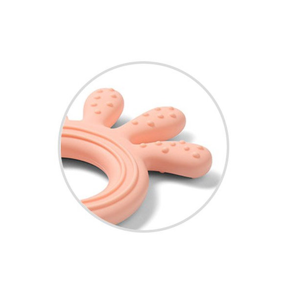 BABYONO Hryzačka silikónová Octopus ružová