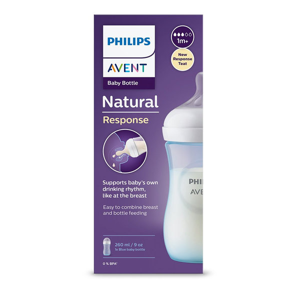 Philips AVENT Fľaša Natural Response 260 ml, 1m+ modrá