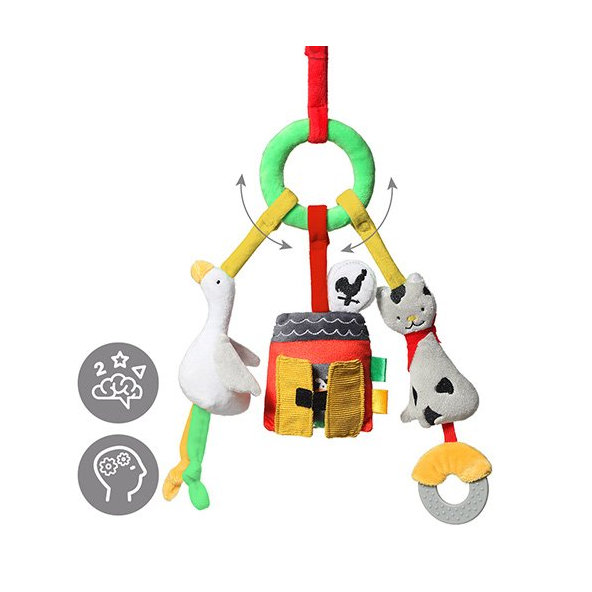 BABYONO Hrazdička na kočík On the farm 0m+