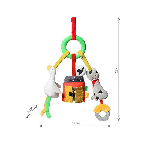 BABYONO Hrazdička na kočík On the farm 0m+