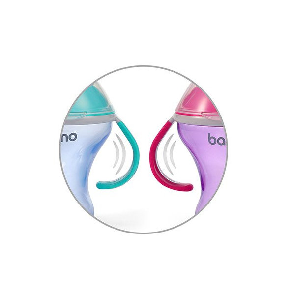 BABYONO Hrnček netečúci s mäkkým náustkom Natural Nursing 180 ml tyrkysová