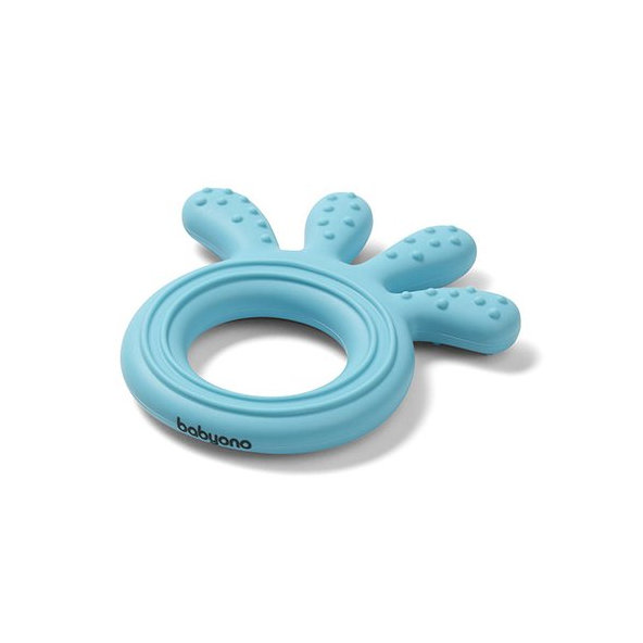 BABYONO Hryzačka silikónová Octopus modrá