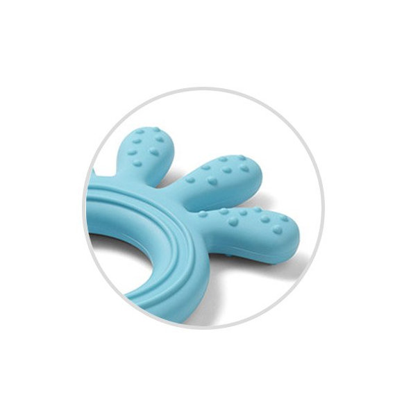 BABYONO Hryzačka silikónová Octopus modrá
