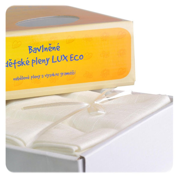 KIKKO Plienky bavlnené vysokogramážne XKKO Lux Eco 70x70 (10 ks) – nebielené