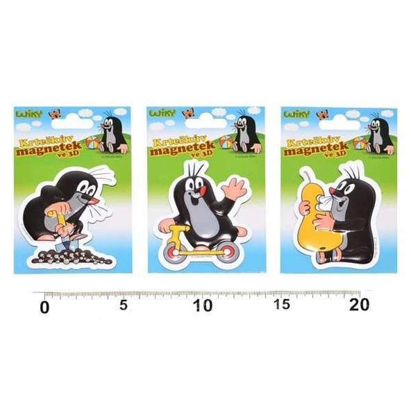 WIKY Magnet 3D Krtko 7,5cm / 3 druhy