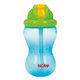 NUBY Hrnček netečúci se sklápacou slamkou a 360ml, 12 m+ modrý
