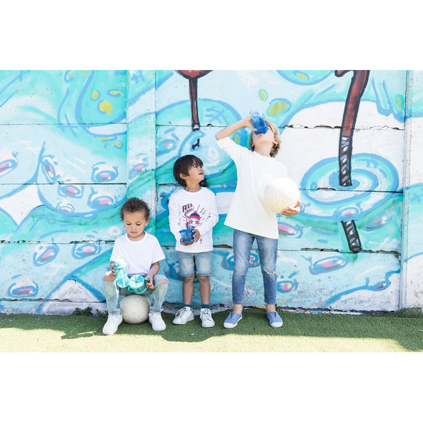 NUBY Hrnček netečúci se sklápacou slamkou a 360ml, 12 m+ modrý