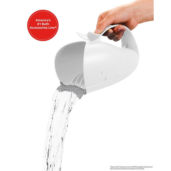 SKIP HOP Pohár na oplachovanie šampónu Moby biely