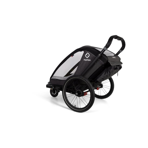 HAMAX Vozík za bicykel vr. ramená + kočíkovú set Cocoon One Grey/black