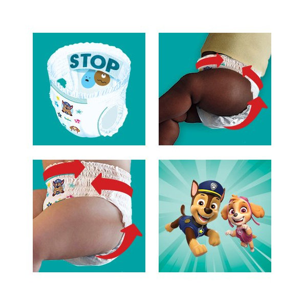 PAMPERS Plienky nohavičkové Active Baby Pants Paw Patrol veľ. 6 (14-19 kg)  60 ks