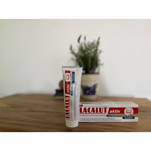 Lacalut aktiv plus zubná pasta 75 ml