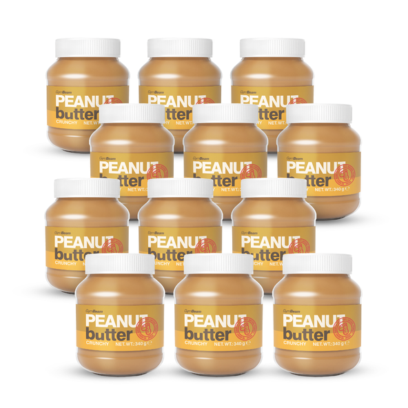 Arašidové maslo 100% - GymBeam chrunkavé 12 x 340 g