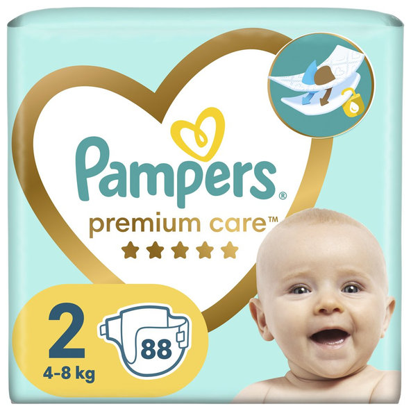 PAMPERS Plienky jednorázové Premium Care veľ. 2 (88 ks) 4-8 kg