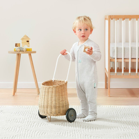 ERGOPOUCH Overal na spanie organická bavlna Layers Grey Marle 6-12 m, max 10 kg, 0,2 tog