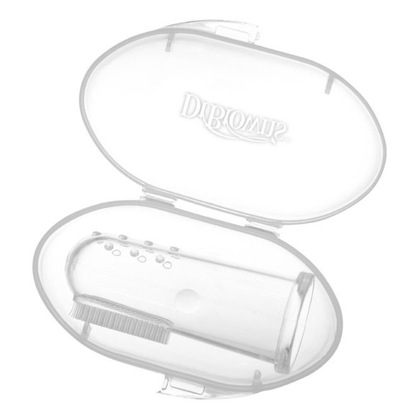 DR.BROWN'S Kefka zubná prstová masážna s puzdrom 3m+