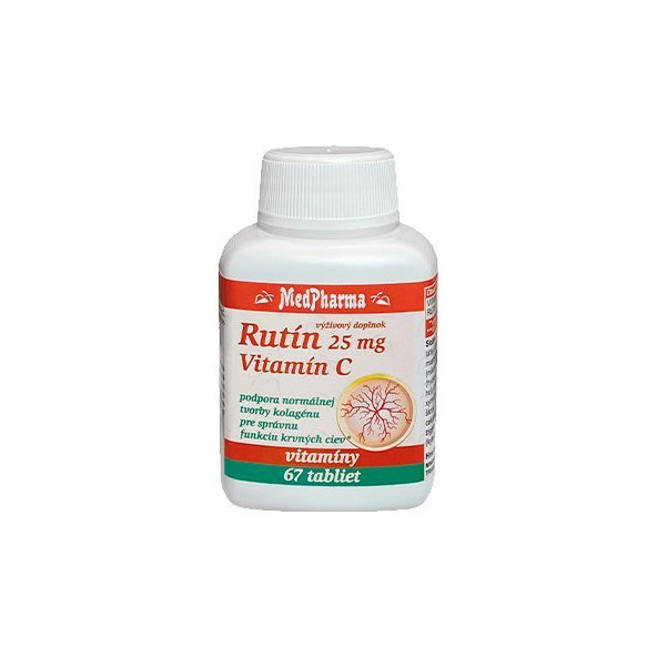 MedPharma RUTÍN 25 mg + Vitamín C 100 mg 67 tabliet