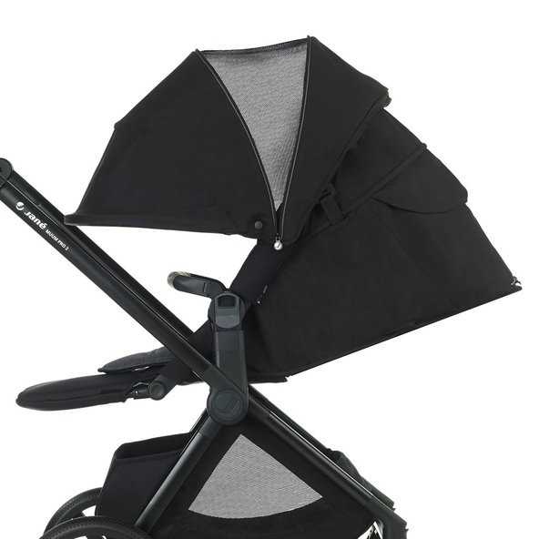 JANÉ Kočík kombinovaný Muum Pro 2 + korba Micro Pro 2 + autosedačka Koos i-size, Cold Black