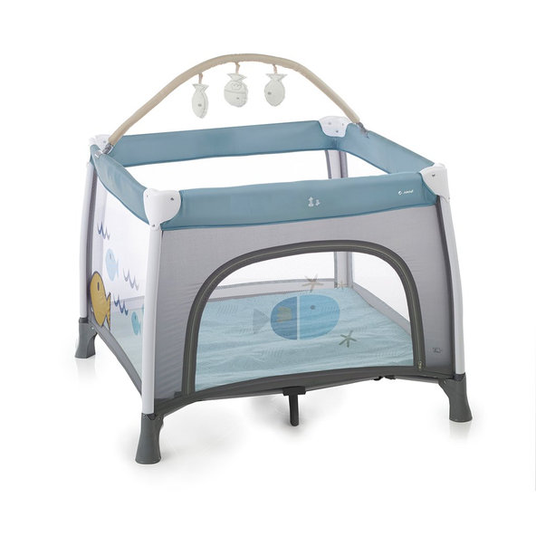 JANÉ Ohrádka/cestovná postieľka Travel Fun Lazuli Blue