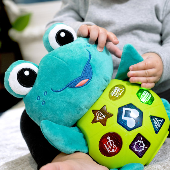 BABY EINSTEIN Hračka hudebná interaktivná korytnačka Neptune's Cuddly Composer™ 6m+