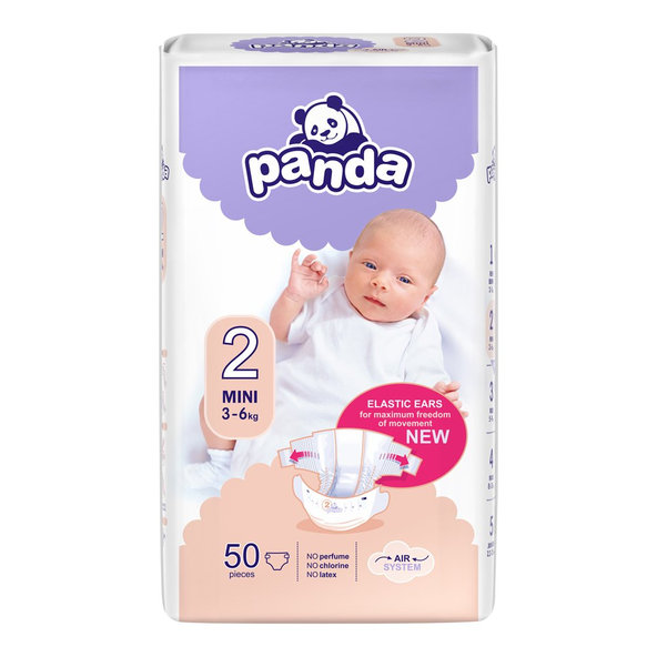 4x BELLA PANDA Mini 50 ks (3-6 kg) - jednorazové plienky