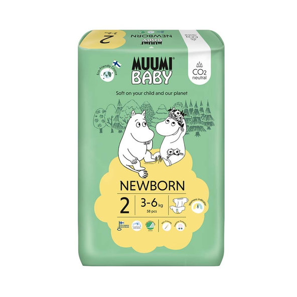 MUUMI Plienky jednorázové 2 Mini 3-6kg 58ks Baby