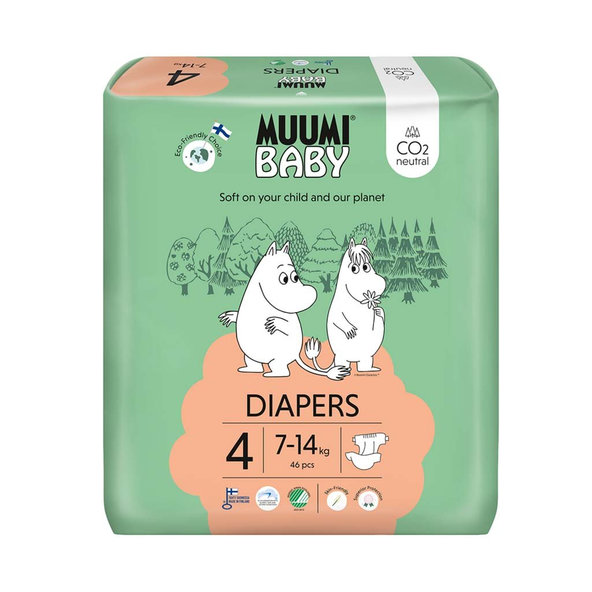 MUUMI Plienky jednorázové 4 Maxi 7-14kg 46ks Baby