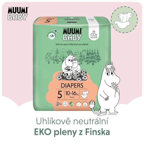 MUUMI Plienky jednorázové 5 Maxi+ 10-16kg 44ks Baby
