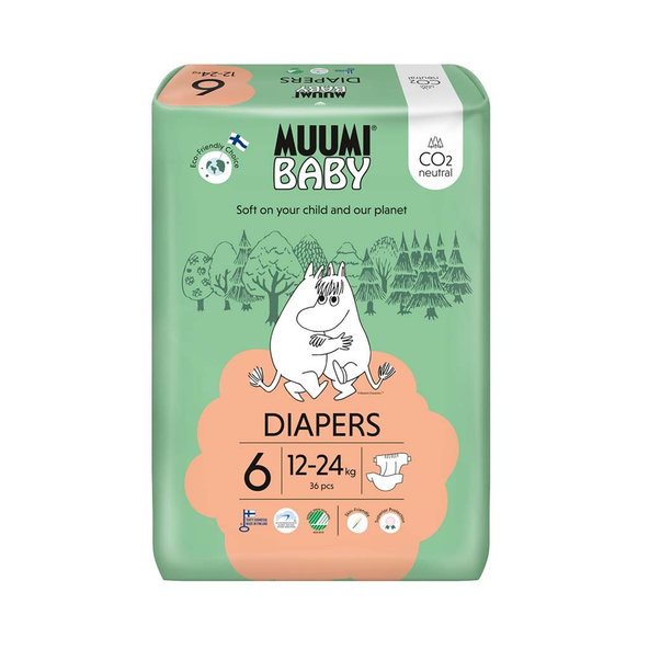 MUUMI Plienky jednorázové 6 Junior 12-24kg 36ks Baby