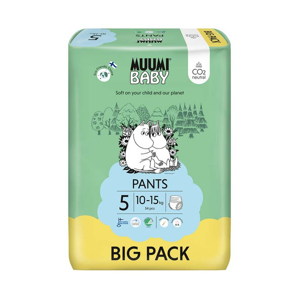 MUUMI Nohavičky plienkové jednorázové 5 Maxi+ 10-15kg 54ks Baby